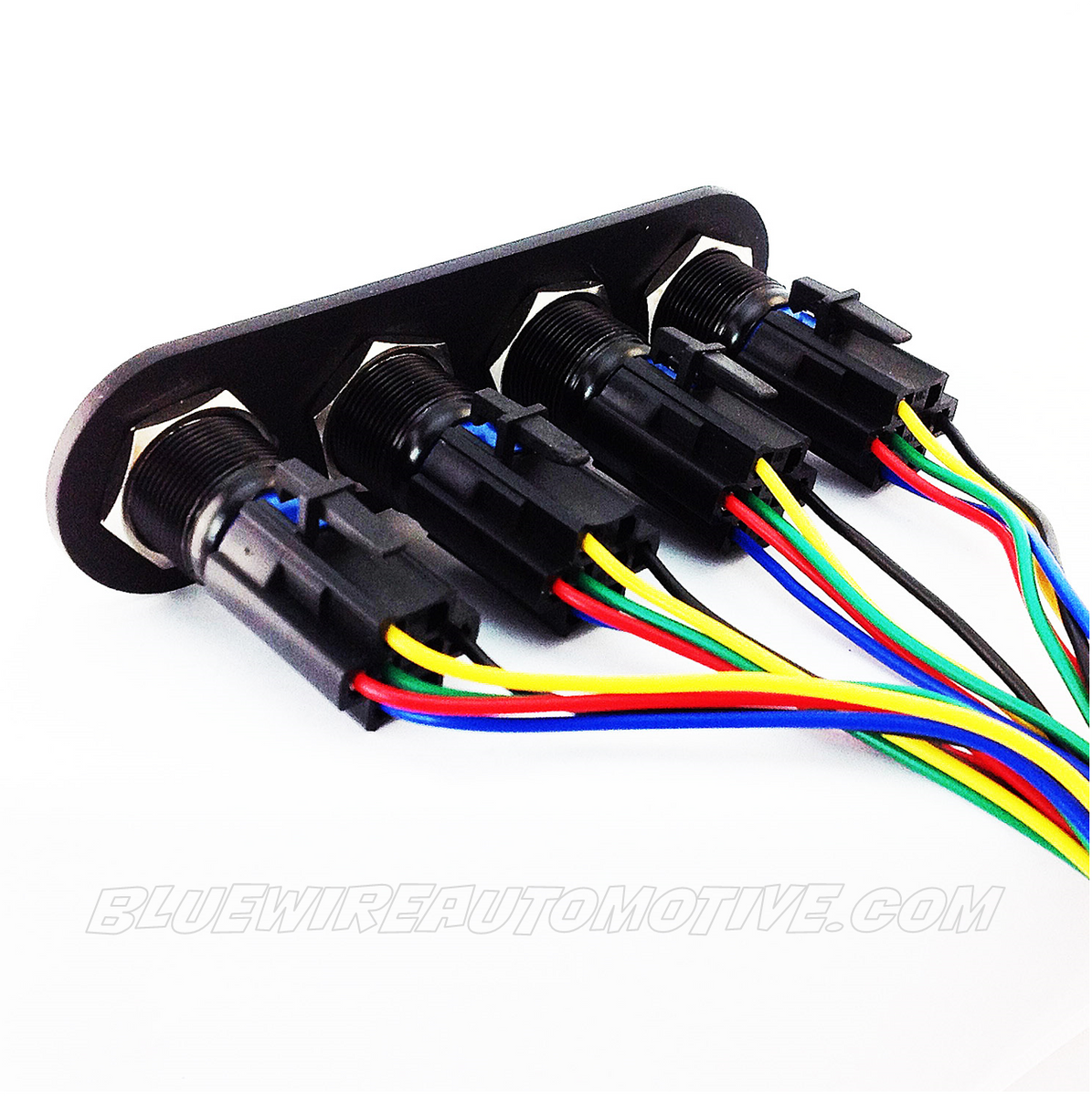 DELUXE BLACK SERISE BILLET VERTICAL 2 DOOR POWER WINDOW SWITCH-BLUE-AR ...
