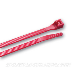 TRADE QUALITY NYLON CABLE TIES - RED - 100pack