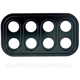 YOU BUILD IT-HORIZONTAL BLACK SERIES DELUXE BILLET BUTTON PANEL-8 HOLE-19MM-135x75mm