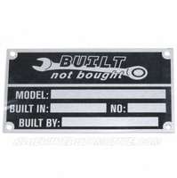 
              BUILT NOT BOUGHT VIN NAME ID PLATE - BWAVIN01
            