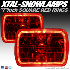 XTAL-SHOWLAMPS COLOURED - RED (7inch Square)