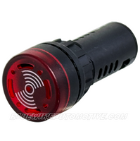 
              RED PILOT LIGHT+WARNING BUZZER ALARM-RED-22mm
            