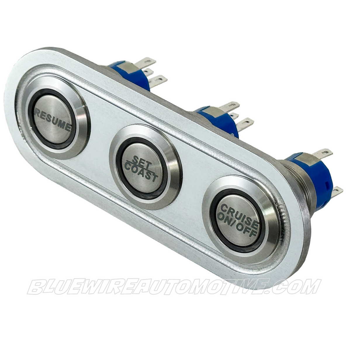DELUXE SILVER SERISE BILLET CRUISE CONTROL SWITCH KIT-BLUE LED ...