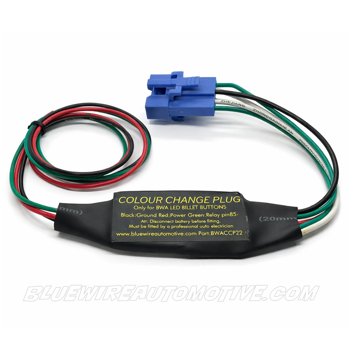 BILLET BUTTON LED COLOUR CHANGE MODULE +22mm PLUG| Bluewire Automotive