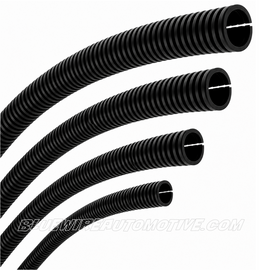 BLACK PLASTIC CORRUGATED CONDUIT (SPLIT TUBE) 5xMETER ROLLS