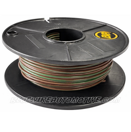 BROWN/GREEN 3mm SINGLE CORE WIRE 10amp-30mtrs-BWA300BR/GRN-30