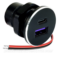 
              BILLET BLACK SERIES USB CAMERA/PHONE CHARGER OUTLET-BWAUSBBS22
            