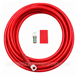 5 METER RED POSITIVE BATTERY CABLE-RING TERMINAL-1B&S-6v~12v