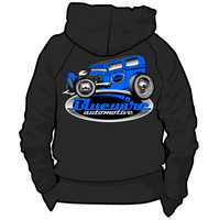 
              BLACK "BLUEWIRE HOT ROD HOODIES" - SMALL to 5XL
            