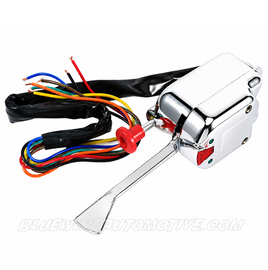 UNIVERSAL CHROME COLUMN MOUNT TURN SIGNAL STALK 12V-BWA64920C