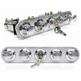 SILVER SERIES CLASSIC SWITCH KIT-IGN-HEADLIGHTS-WIPER-FAN-ACC-BWACSK051S
