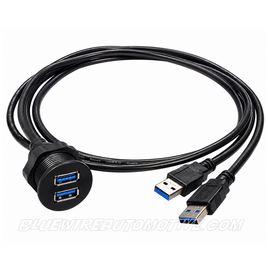 DASHBOARD DUAL USB EXTENSION CABLE FOR RETRO DAB RADIO