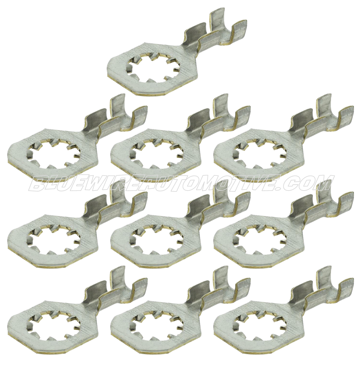 10 x DELPHI 56 SERIES LARGE UNINSULATED EYELET M6.3 RING TERMINAL+TEETH
