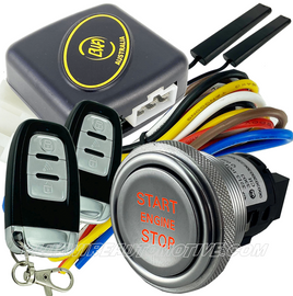 UNIVERSAL KEYLESS ENGINE START/STOP SYSTEM-RFI 3 CHANNEL REMOTE-SILVER BUTTON