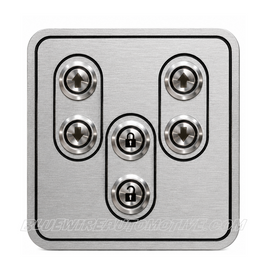 DELUXE SILVER SERISE BILLET POWER WONDOW & LOCKING SWITCH KIT