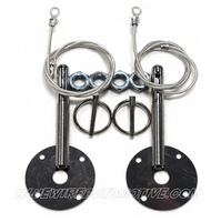 
              SPECO MOTORSPORT HAIRPIN CLIP+LANYARD BONNET/BOOT PIN LOCK/LATCH
            
