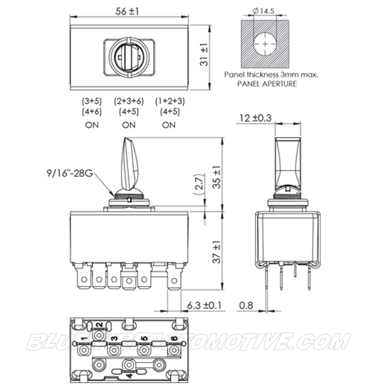 JAGUAR E Type MK2 C15456 WIPER SWITCH 12v-BWAFE-A17107