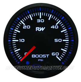 RACEWORKS 52mm ELECTRONIC DIESEL BOOST GAUGE KIT (60psi)-BWAVPR-309