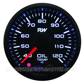 RACEWORKS 52mm ELECTRONIC OIL TEMPERATURE GAUGE KIT (40-120degC)-BWAVPR-304