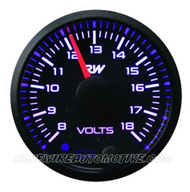 RACEWORKS 52mm ELECTRONIC VOLT GAUGE KIT (8-18v)-BWAVPR-305