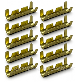 10 x UNINSULATED BRASS U-SHAPE WIRE CONNECTING CRIMPS (0.5~1.5 mm2) TC-1