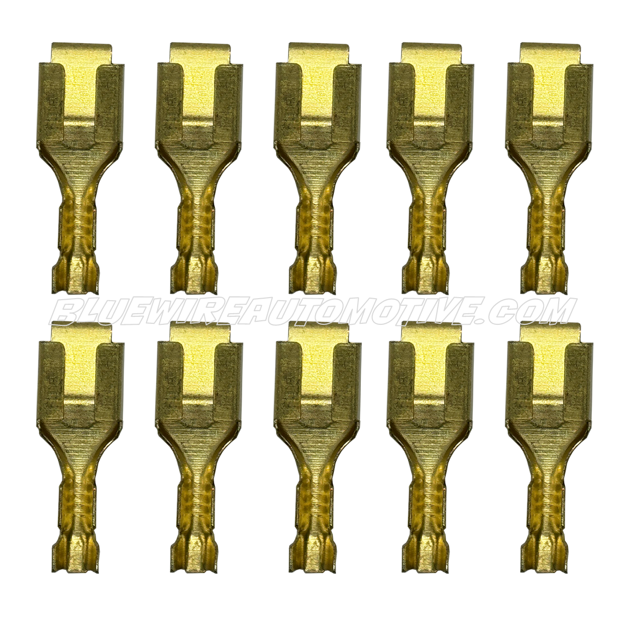 10 X ZINK PLATED FEMALE UNINSULATED SLIDE LOCKING TERMINAL-24mmx8mm-BWAT0474