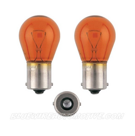 PAIR-INDICATOR/SIGNAL AMBER-12V-21W-BA15S GLOBE-BWA47383