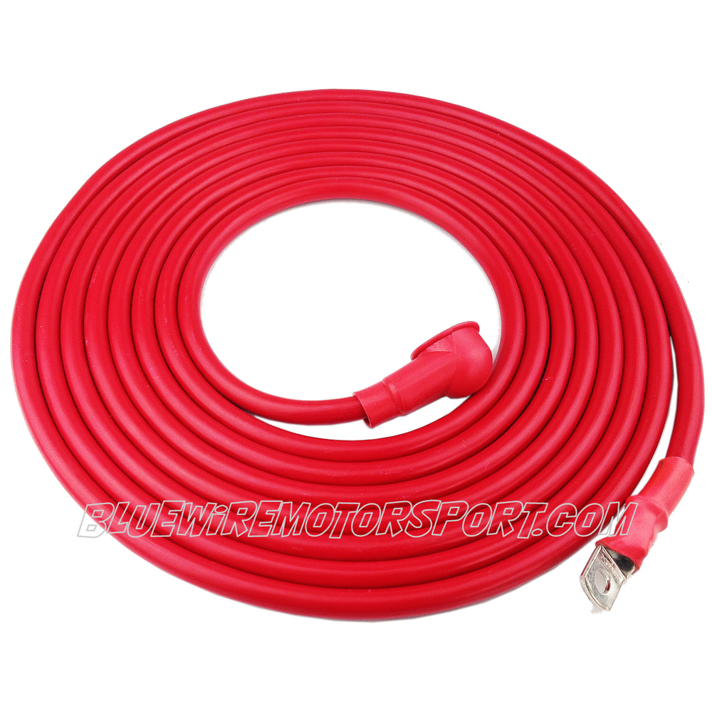 RED POSITIVE BATTERY CABLE/5m/00B&S/12v24v BWA00391 Bluewire Automotive