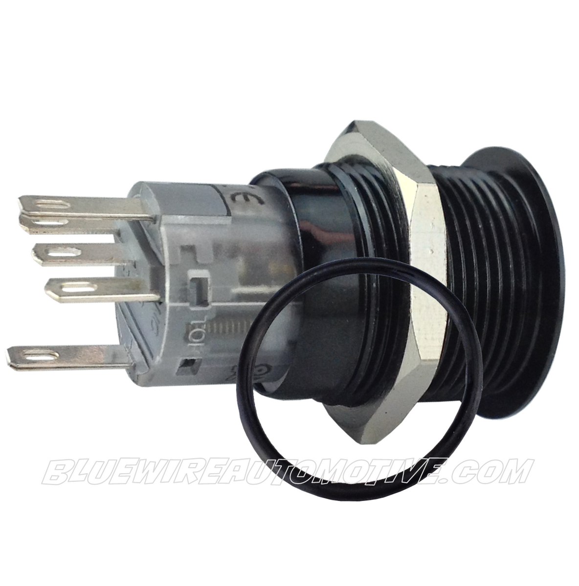 BLACK SERIES BILLET BUTTON-EXHAUST OPEN-MOMENTARY-19mm| Bluewire Automotive