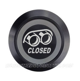 BLACK SERIES BILLET BUTTON-EXHAUST CLOSED-MOMENTARY-19mm