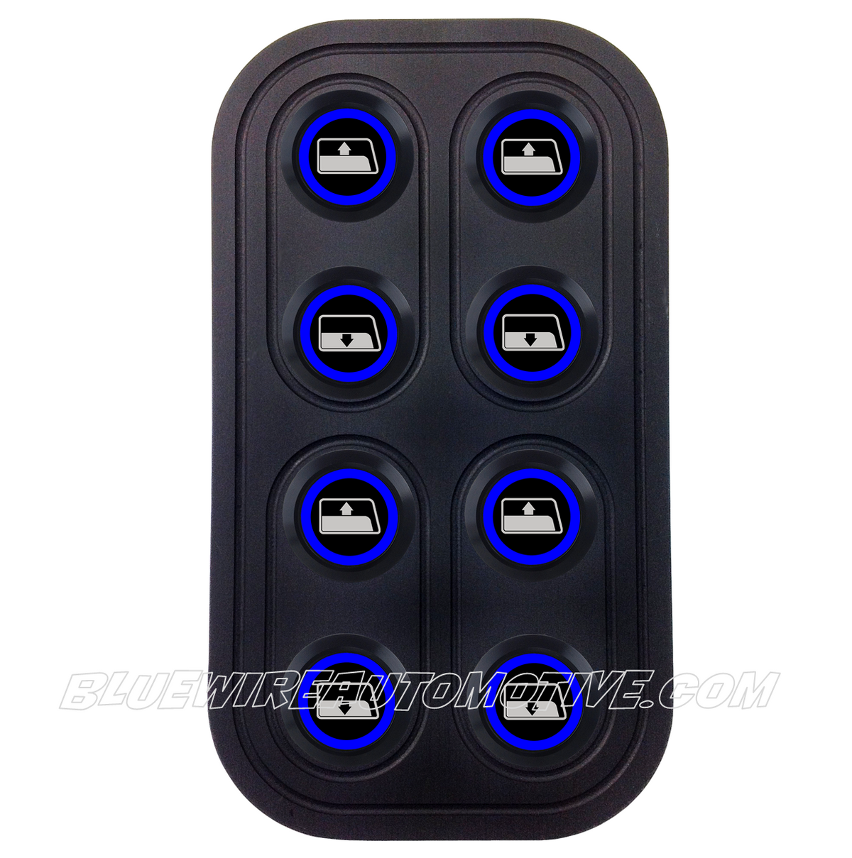 Power Window Switch Panel DELUXE BLACK SERIES BILLET POWER WINDOW SWITCH-WINDOW-4 DOOR-BLUE ...