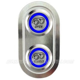 DELUXE SILVER SERIES BILLET EXHAUST OPEN/CLOSE SWITCH-BLUE