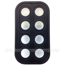 YOU BUILD IT-BLACK SERIES DELUXE BILLET BUTTON PANEL-8 HOLE-19MM-135x75mm