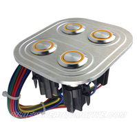 
              SILVER SERIES BILLET POWER WINDOW SWITCH-ORANGE-2 DOOR-BWASWPWDSS2O
            