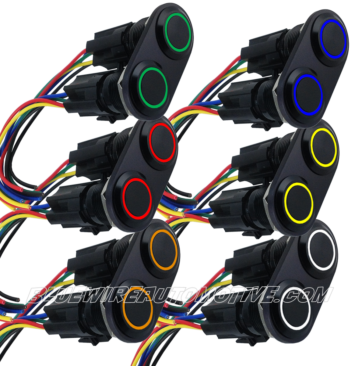 BLACK SERIES BILLET POWER WINDOW SINGLE SWITCH-WHITE LED| Bluewire ...