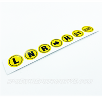 
              7 ASSORTED STEERING WHEEL SWITCH PLATE ROUND LABEL STICKERS - BWABSW0026
            
