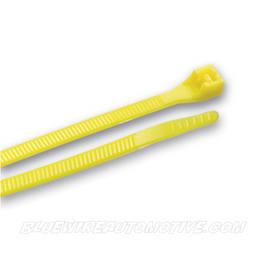 TRADE QUALITY NYLON CABLE TIES - YELLOW - 100pack