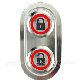 DELUXE SILVER SERIES BILLET CENTRAL LOCKING SWITCH-RED