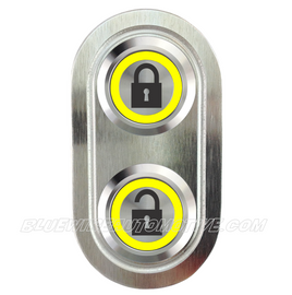 DELUXE SILVER SERIES BILLET CENTRAL LOCKING SWITCH-YELLOW
