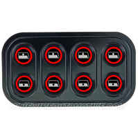 
              HORIZONTAL DELUXE BLACK SERIES BILLET POWER WINDOW UP/DOWN SWITCH-4D-RED
            