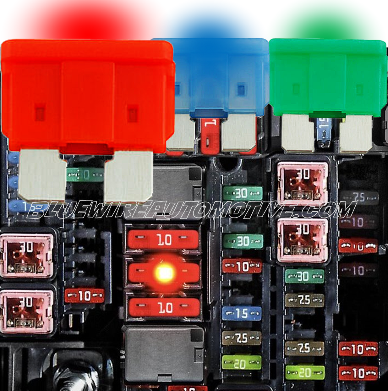 Loop Fuse Led STANDARD LED SMART FUSE BLADE KIT 10/15/20/25/30/40amp 40xpcs| Bluewire ...