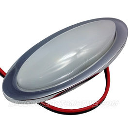 SILVER BILLET INTERIOR WHITE FROSTED DOME / DOOR LIGHT-BWABWDL