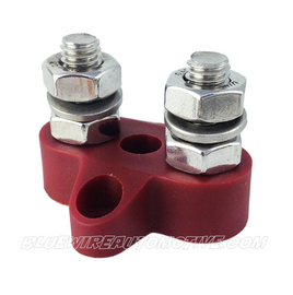 TWIN INSULATED BATTERY POWER JUNCTION POST RED - BWAB0003