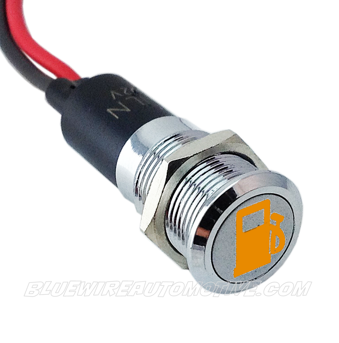 SILVER SERIES LOW FUEL PILOT LIGHT-AMBER-12mm| Bluewire Automotive
