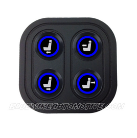 DELUXE BLACK SERIES BILLET ELECTRIC SEAT SWITCH-4-BLUE