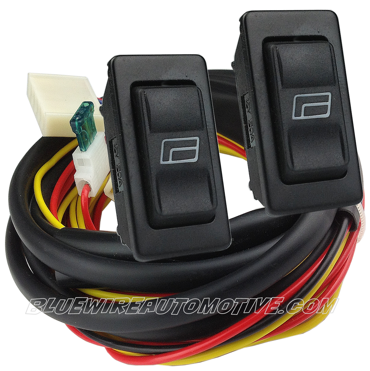 UNIVERSAL FLAT GLASS POWER WINDOW KIT WITH REMOTE MOUNTED MOTORS + 2 S