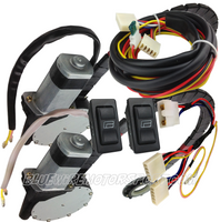 
              UNIVERSAL CURVED GLASS POWER WINDOW KIT + 2 SWITCH WIRE HARNESS - 2D
            