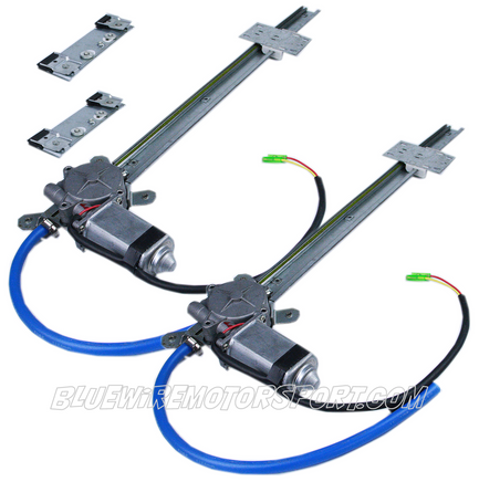 UNIVERSAL FLAT GLASS U WIRE POWER WINDOW KIT 2D Bluewire Automotive