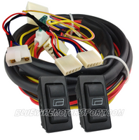 
              UNIVERSAL CURVED GLASS POWER WINDOW KIT + 2 SWITCH WIRE HARNESS - 2D
            