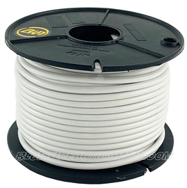 WHITE SINGLE CORE WIRE ROLL 3mm - 10amp - 100mtrs - BWA300WH100